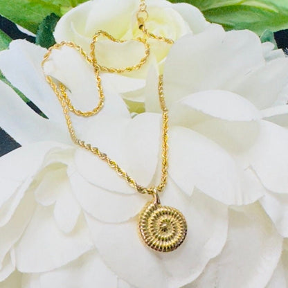 18K Gold Plated Snail Charm Necklace