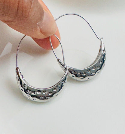 Silver Fulani Hoop Earring