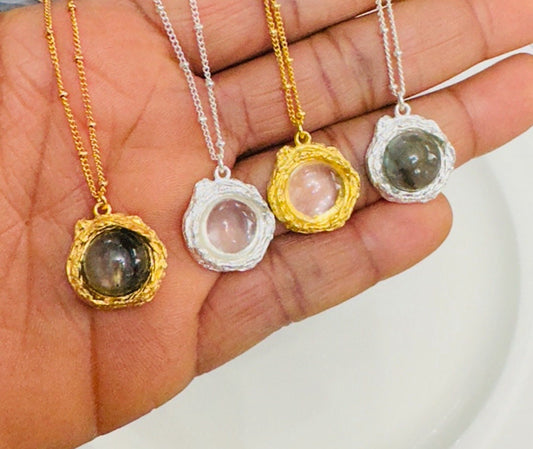 Sterling Silver Moonstone Necklace