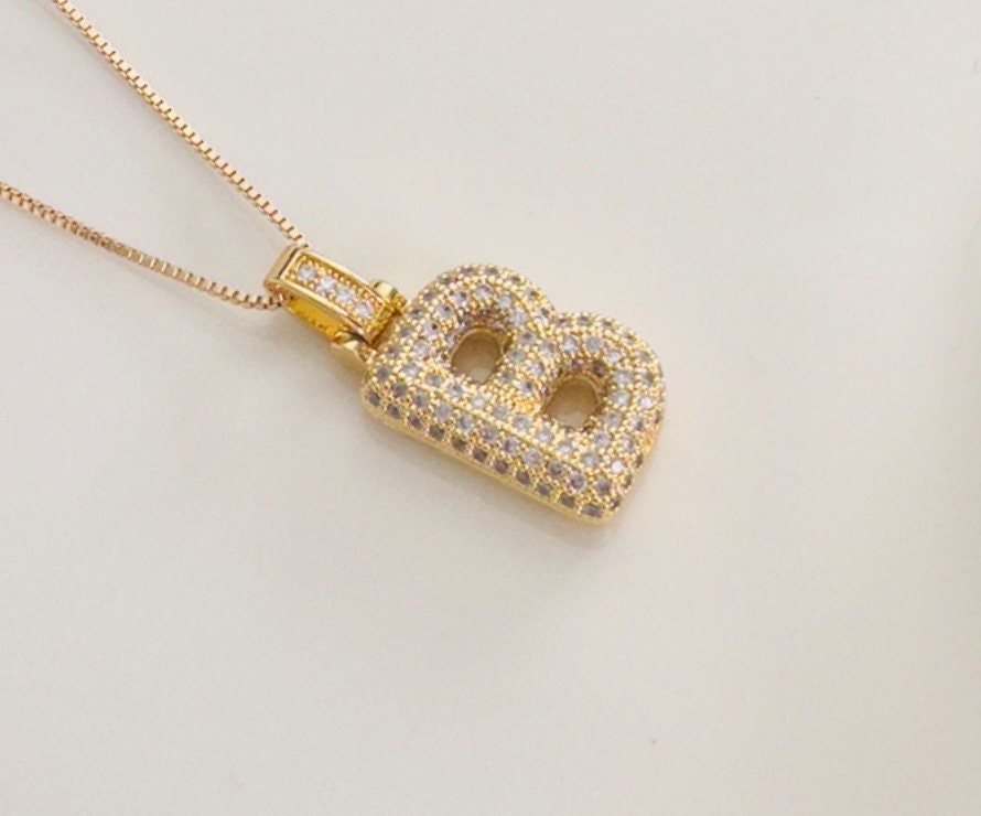 Elegant 18K Gold Plated Initial Charm Necklace