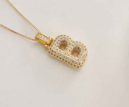 Elegant 18K Gold Plated Initial Charm Necklace