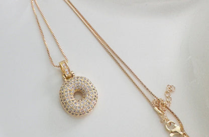 Elegant 18K Gold Plated Initial Charm Necklace