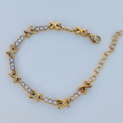 Gemma Owen XO Kiss Necklace with Crystal Charm Necklace