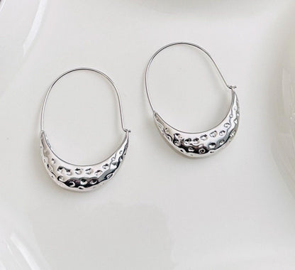 Silver Fulani Hoop Earring