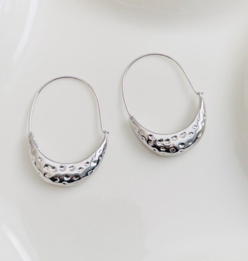 Silver Fulani Hoop Earring