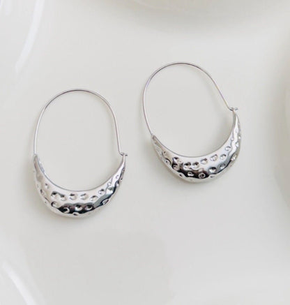 Silver Fulani Hoop Earring