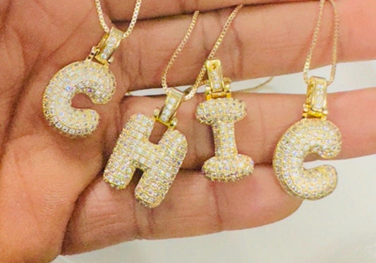 Elegant 18K Gold Plated Initial Charm Necklace