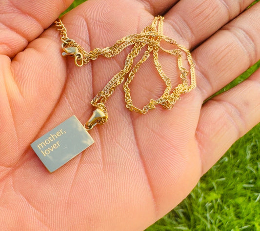 18K Gold Plated Stainless Steel Necklace For Mum