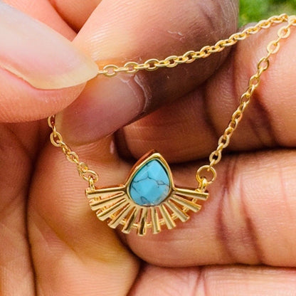 Gold Chain Sun Necklace