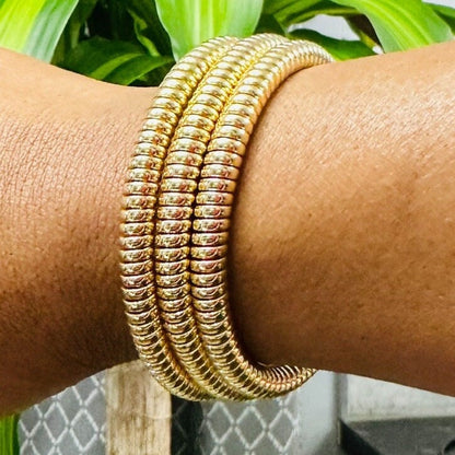 Chunky Adjustable Cuff Bracelet - Gold