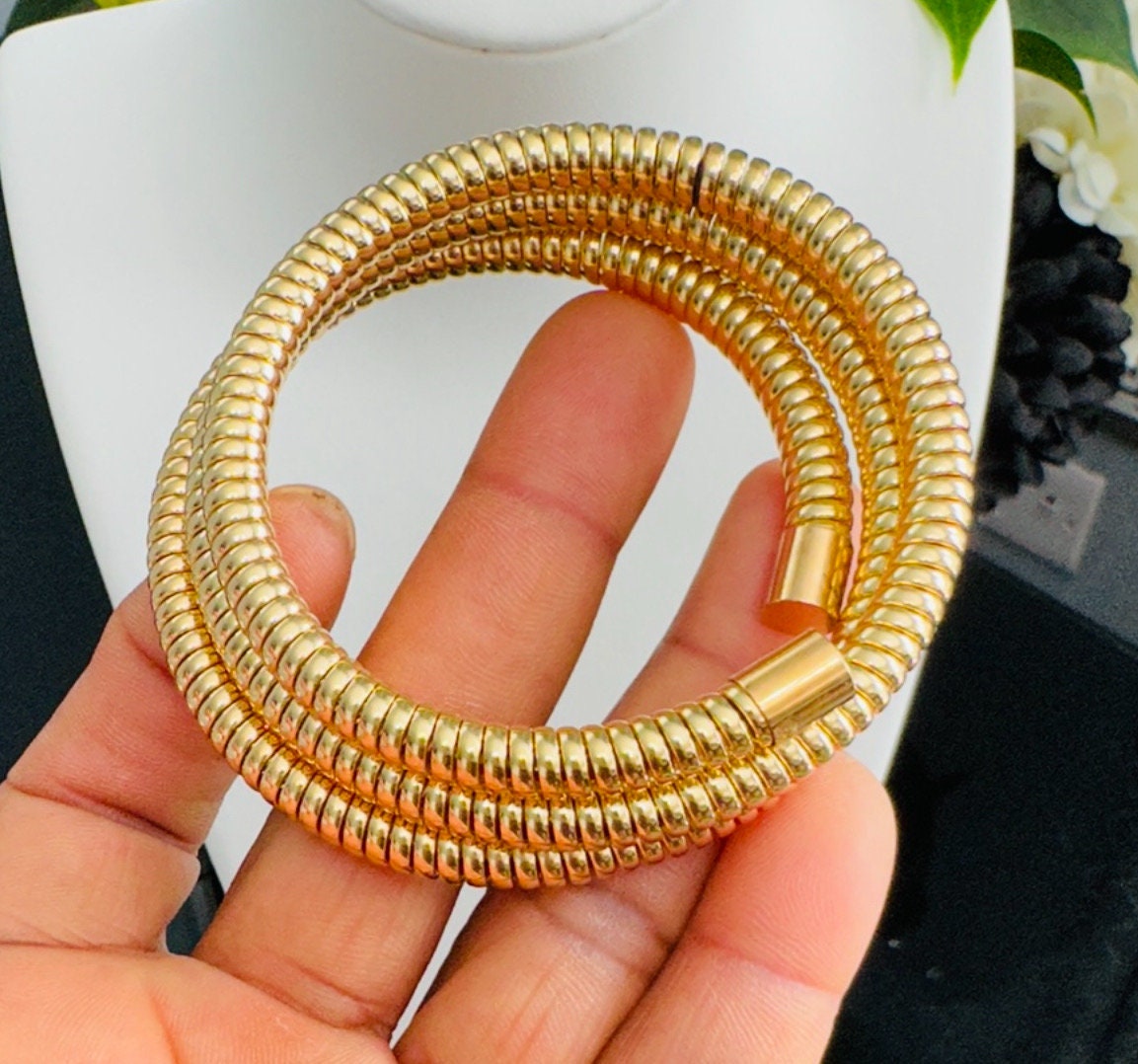 Chunky Adjustable Cuff Bracelet - Gold