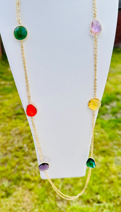 Colorful Boho Charm Necklace