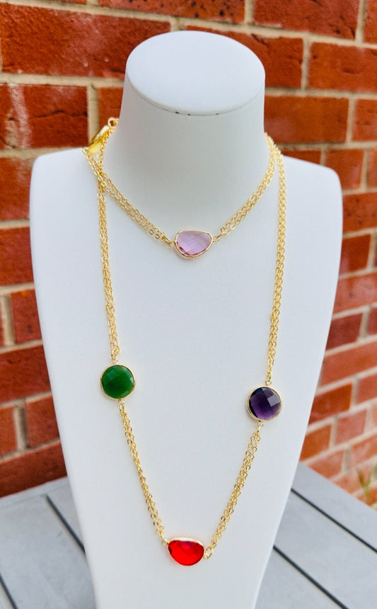 Colorful Boho Charm Necklace