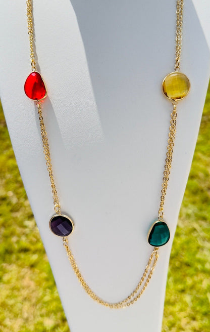 Colorful Boho Charm Necklace