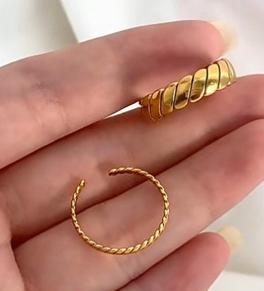 2 Sets of Minimalist Open Ring - Gold