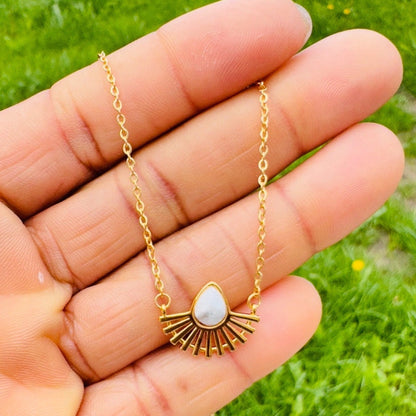 Gold Chain Sun Necklace