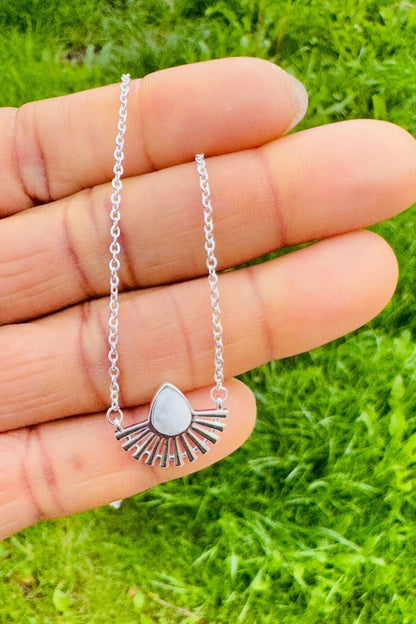 Silver Sun Choker Necklace