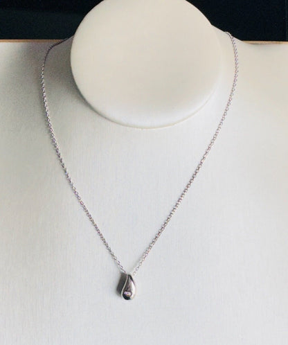 Simple Gold Silver Waterdrop Necklace