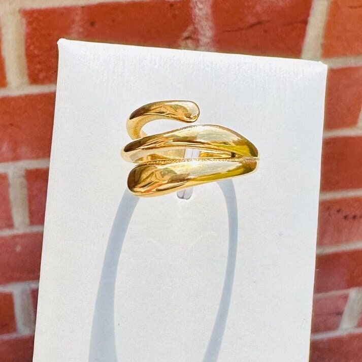 Elegant Multi-Layer Gold Ring