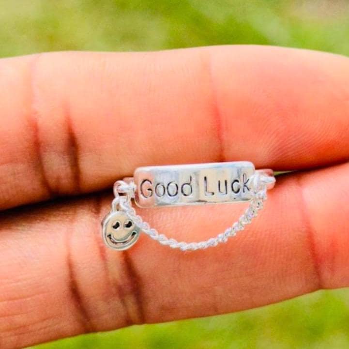 Silver Adjustable Good Luck Ring