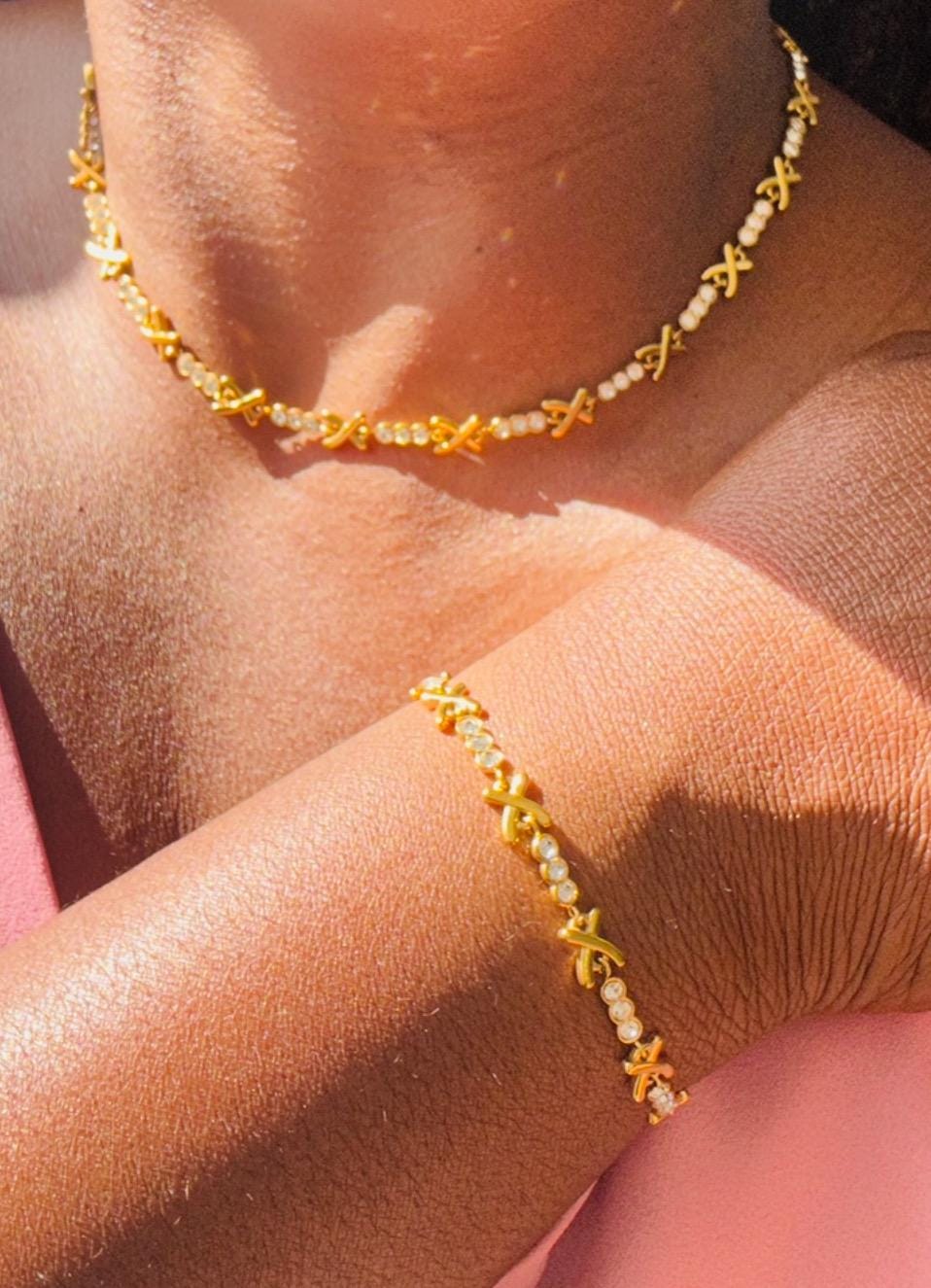 XO Gemma Gold Choker Necklace