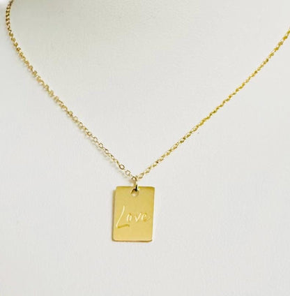 Gold Love Pendant Necklace