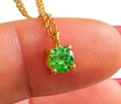 Minimalist Cubic Zircon 18K Gold Plated Necklace