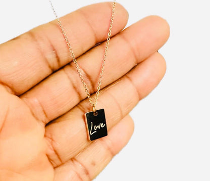 Gold Love Pendant Necklace
