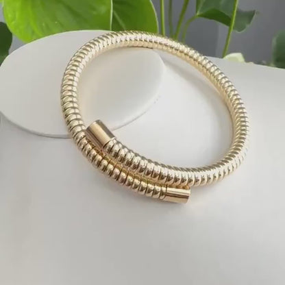 18K Gold Plated Single Cuff Bracelet