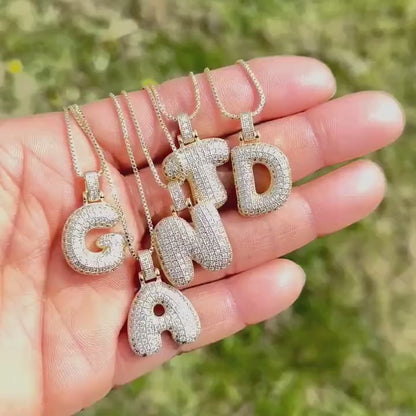 Elegant 18K Gold Plated Initial Charm Necklace