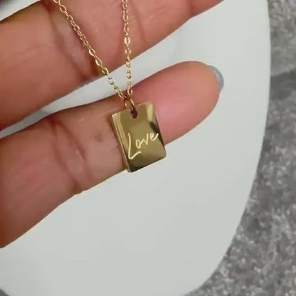 Gold Love Pendant Necklace
