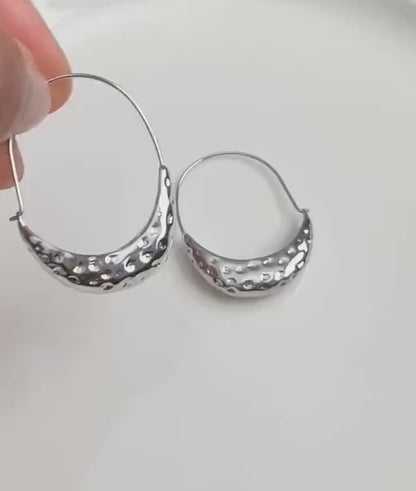 Silver Fulani Hoop Earring